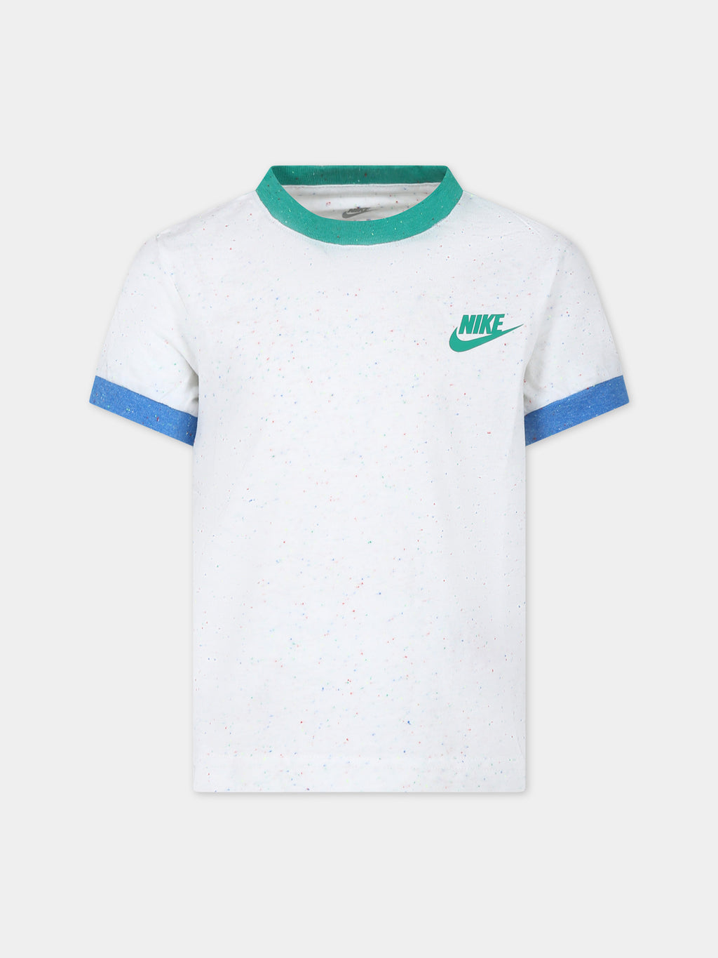 White t-shirt for boy with swoosh